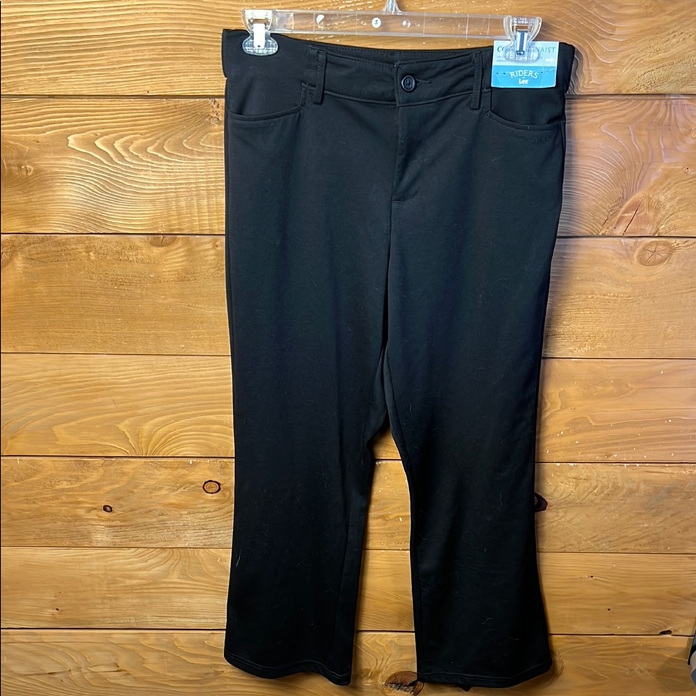 Riders by Lee Women's Black‎ Jeans Comfort Waist Stretch 12P Straight Leg Career